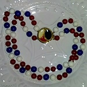 Vintage 70's Double strand 15" choker